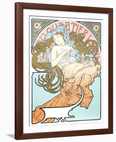 Au Quartier Latin-Alphonse Mucha-Framed Collectable Print