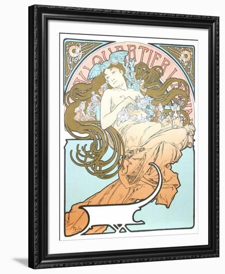 Au Quartier Latin-Alphonse Mucha-Framed Collectable Print