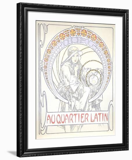 Au Quartier Latin-Alphonse Mucha-Framed Collectable Print