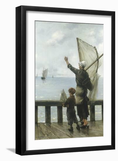 Au Revoir-Georges Jean Marie Haquette-Framed Giclee Print