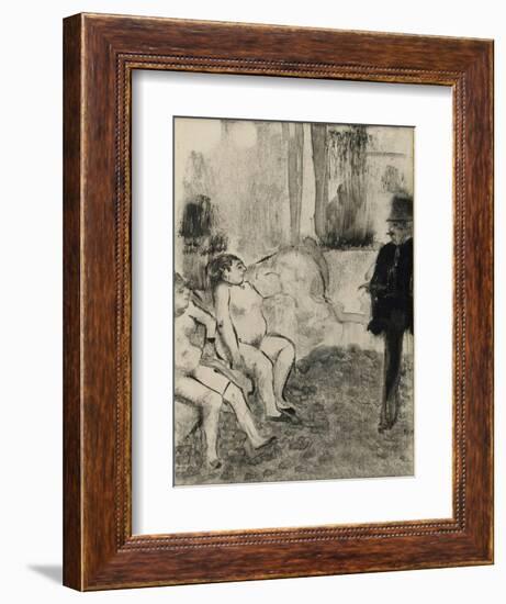 Au salon-Edgar Degas-Framed Giclee Print