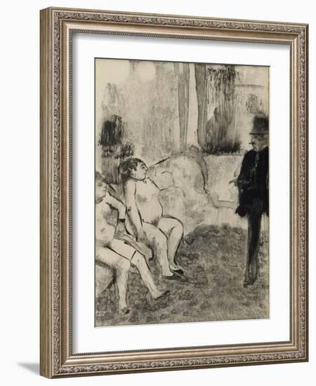 Au salon-Edgar Degas-Framed Giclee Print