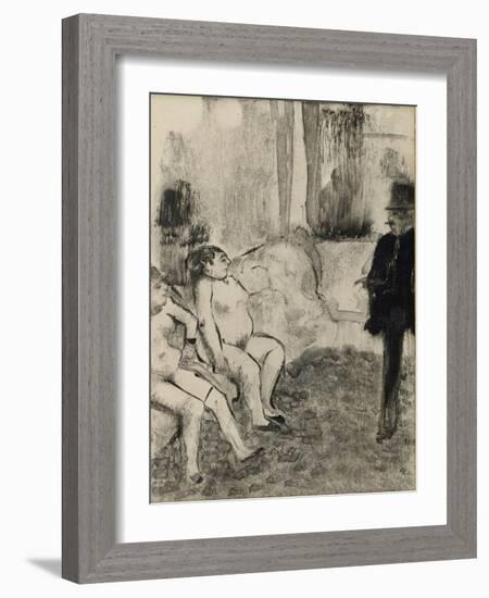 Au salon-Edgar Degas-Framed Giclee Print