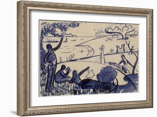 Au Temps d'Harmonie-Paul Signac-Framed Giclee Print