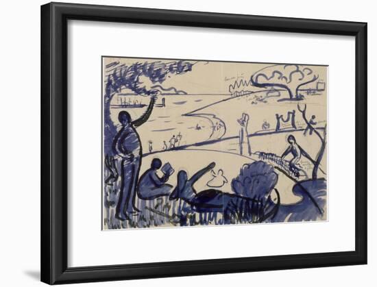 Au Temps d'Harmonie-Paul Signac-Framed Giclee Print