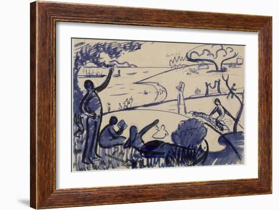 Au Temps d'Harmonie-Paul Signac-Framed Giclee Print