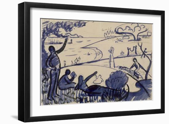 Au Temps d'Harmonie-Paul Signac-Framed Giclee Print