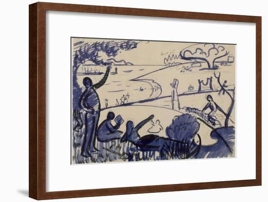 Au Temps d'Harmonie-Paul Signac-Framed Giclee Print