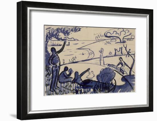 Au Temps d'Harmonie-Paul Signac-Framed Giclee Print