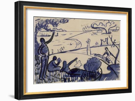 Au Temps d'Harmonie-Paul Signac-Framed Giclee Print