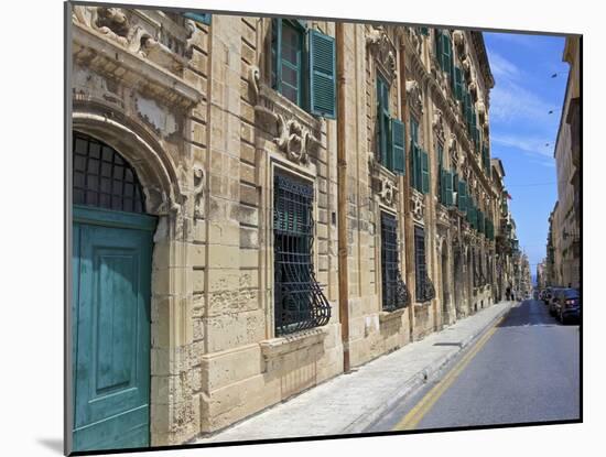 Auberge De Castille One of Valletta's Most Magnificent Buildings, Valletta, Malta, Mediterranean, E-Simon Montgomery-Mounted Photographic Print