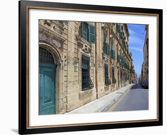 Auberge De Castille One of Valletta's Most Magnificent Buildings, Valletta, Malta, Mediterranean, E-Simon Montgomery-Framed Photographic Print