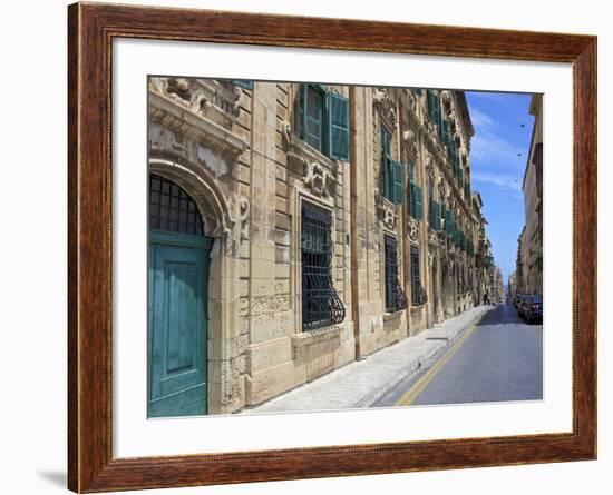 Auberge De Castille One of Valletta's Most Magnificent Buildings, Valletta, Malta, Mediterranean, E-Simon Montgomery-Framed Photographic Print