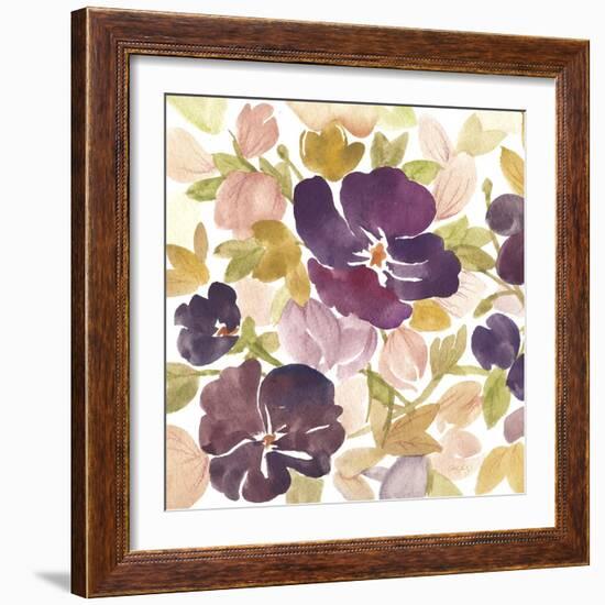 Aubergine Blossom 1-Edith Lentz-Framed Art Print