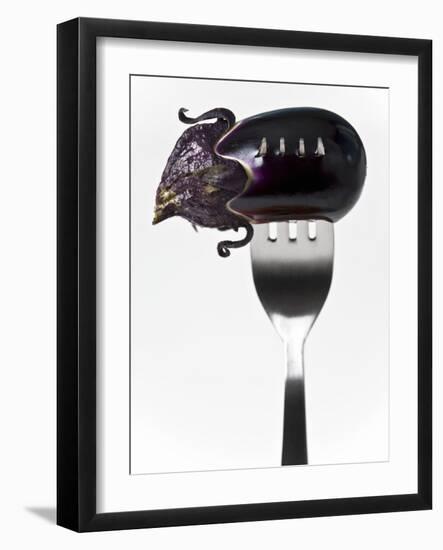 Aubergine on Fork-Martina Schindler-Framed Photographic Print