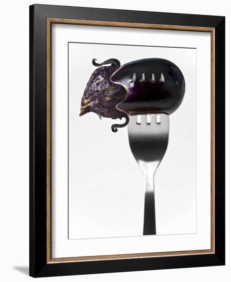 Aubergine on Fork-Martina Schindler-Framed Photographic Print