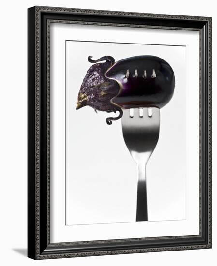 Aubergine on Fork-Martina Schindler-Framed Photographic Print