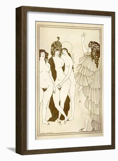 Aubrey BEARDSLEY (1872-1898) Illustration for “Lysistrata” (411 Bc) by Aristophanes-Aubrey Beardsley-Framed Giclee Print