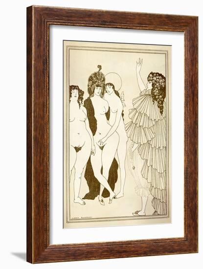 Aubrey BEARDSLEY (1872-1898) Illustration for “Lysistrata” (411 Bc) by Aristophanes-Aubrey Beardsley-Framed Giclee Print