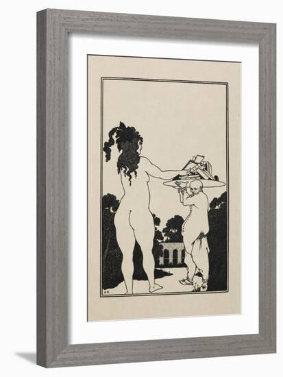 Aubrey Beardsley drawing from a Book of Fifty Drawings, 1897 drawing-Aubrey Beardsley-Framed Giclee Print