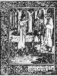 La Beale Isoud at Joyous Gard, Illustration from "Le Morte D'Arthur," Published 1894-Aubrey Beardsley-Giclee Print