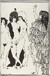 Lysistrata Shielding Her Coynte-Aubrey Vincent Beardsley-Framed Art Print