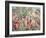 Aubusson Cartoon for a Wall Hanging of Figures in an Oriental Garden (Oil on Canvas)-French School-Framed Giclee Print