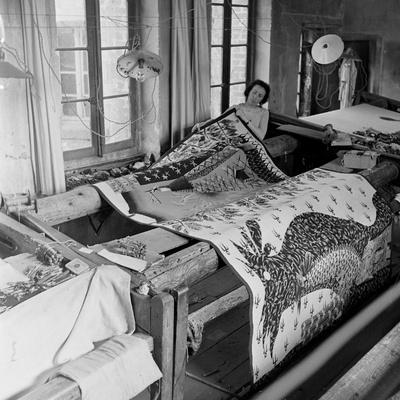 'Aubusson Tapestry Weaving in France with Modern Designs Revived from