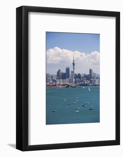 Auckland City Skyline and Auckland Harbour Seen from Devenport, North Island, New Zealand, Pacific-Matthew Williams-Ellis-Framed Photographic Print