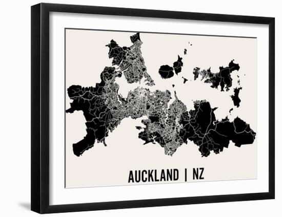 Auckland Map Art Print-null-Framed Art Print