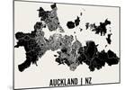 Auckland Map Art Print-null-Mounted Art Print