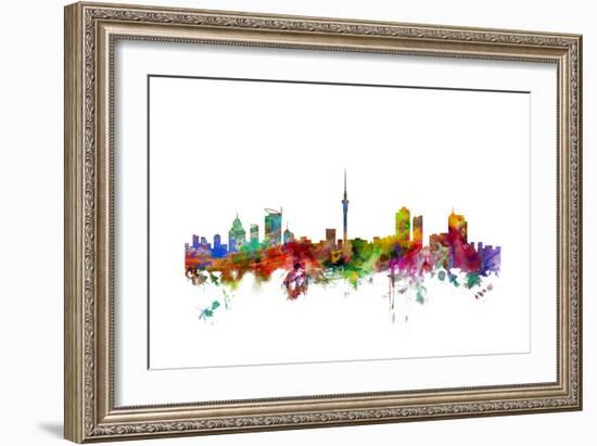 Auckland New Zealand Skyline-Michael Tompsett-Framed Art Print