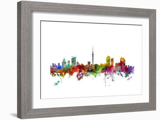 Auckland New Zealand Skyline-Michael Tompsett-Framed Art Print