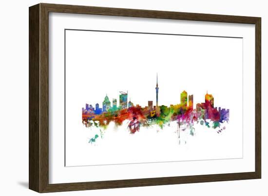 Auckland New Zealand Skyline-Michael Tompsett-Framed Art Print