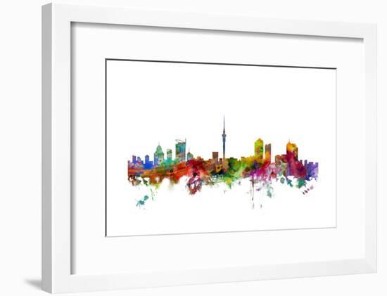 Auckland New Zealand Skyline-Michael Tompsett-Framed Art Print