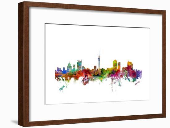 Auckland New Zealand Skyline-Michael Tompsett-Framed Art Print