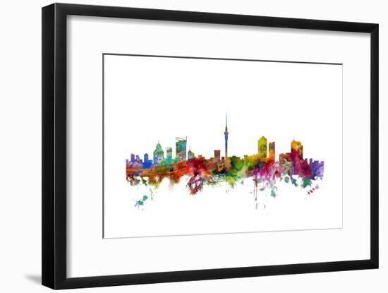 Auckland New Zealand Skyline-Michael Tompsett-Framed Art Print