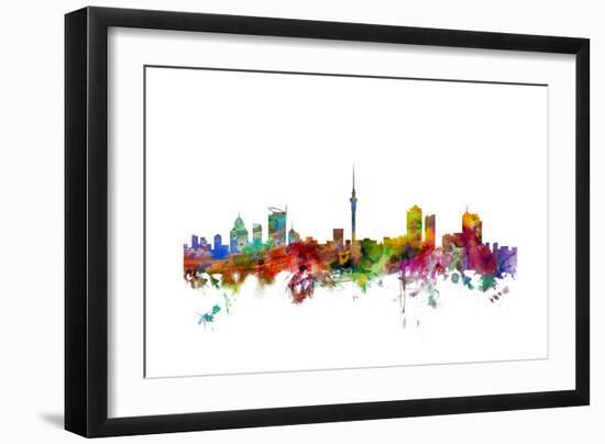 Auckland New Zealand Skyline-Michael Tompsett-Framed Art Print