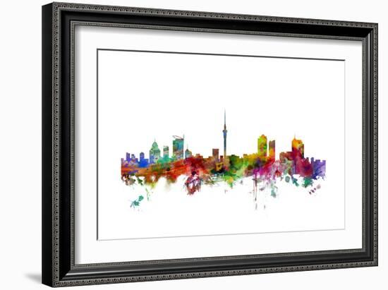 Auckland New Zealand Skyline-Michael Tompsett-Framed Art Print