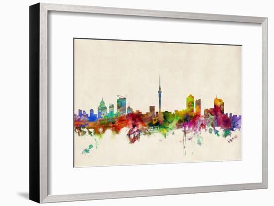 Auckland New Zealand Skyline-Michael Tompsett-Framed Art Print