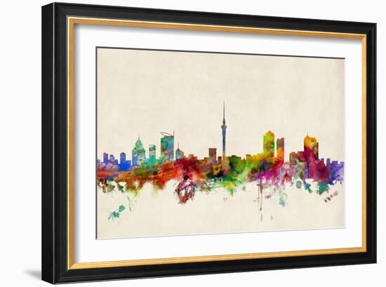 Auckland New Zealand Skyline-Michael Tompsett-Framed Art Print