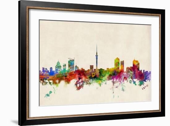 Auckland New Zealand Skyline-Michael Tompsett-Framed Art Print