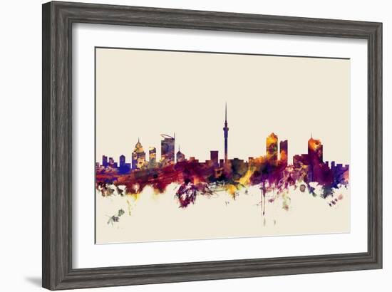 Auckland New Zealand Skyline-Michael Tompsett-Framed Art Print