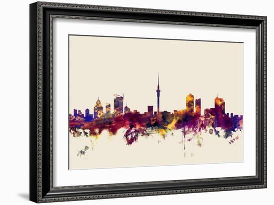 Auckland New Zealand Skyline-Michael Tompsett-Framed Art Print