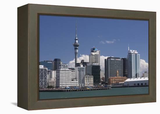 Auckland Sky Tower and City Skyline, North Island, New Zealand, Pacific-Matthew Williams-Ellis-Framed Premier Image Canvas