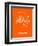 Auckland Street Map Orange-NaxArt-Framed Art Print