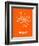 Auckland Street Map Orange-NaxArt-Framed Art Print