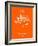 Auckland Street Map Orange-NaxArt-Framed Art Print