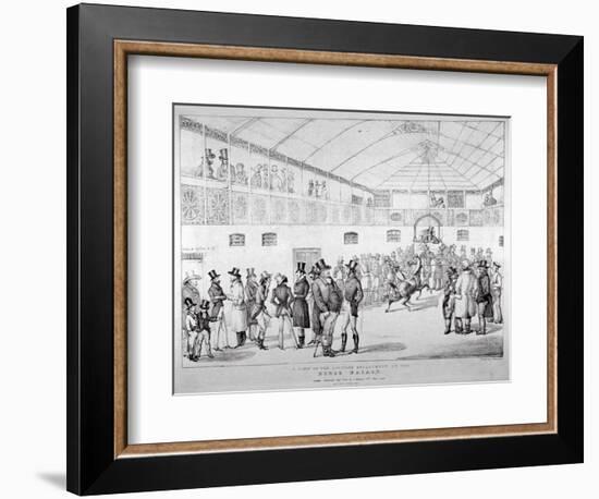 Auction Rooms at Aldridge's Horse Repository, St Martin's Lane, Westminster, London, 1824-null-Framed Giclee Print