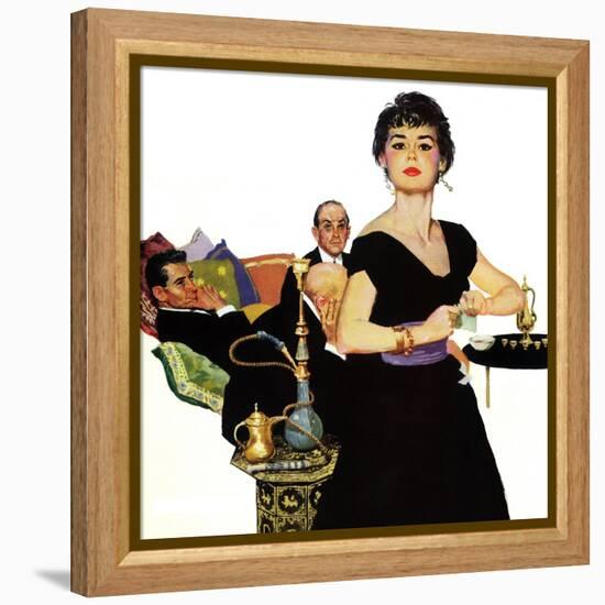 Auctioned Bride - Saturday Evening Post "Men at the Top", October 16, 1954 pg.34-Coby Whitmore-Framed Premier Image Canvas